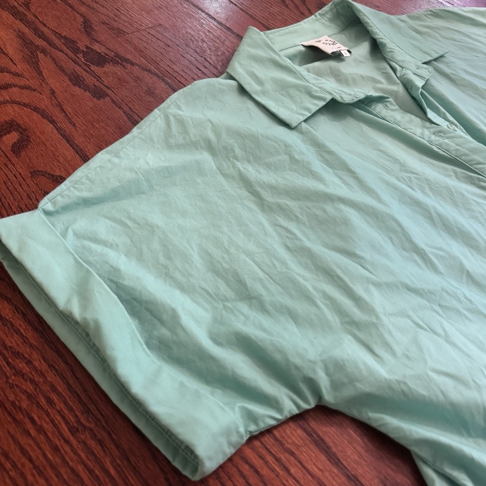 Boutique Lili Sidonio Sun Dress In Green‎ With Buttons, Cuff Sleeves Size Large - Picture 3 of 8